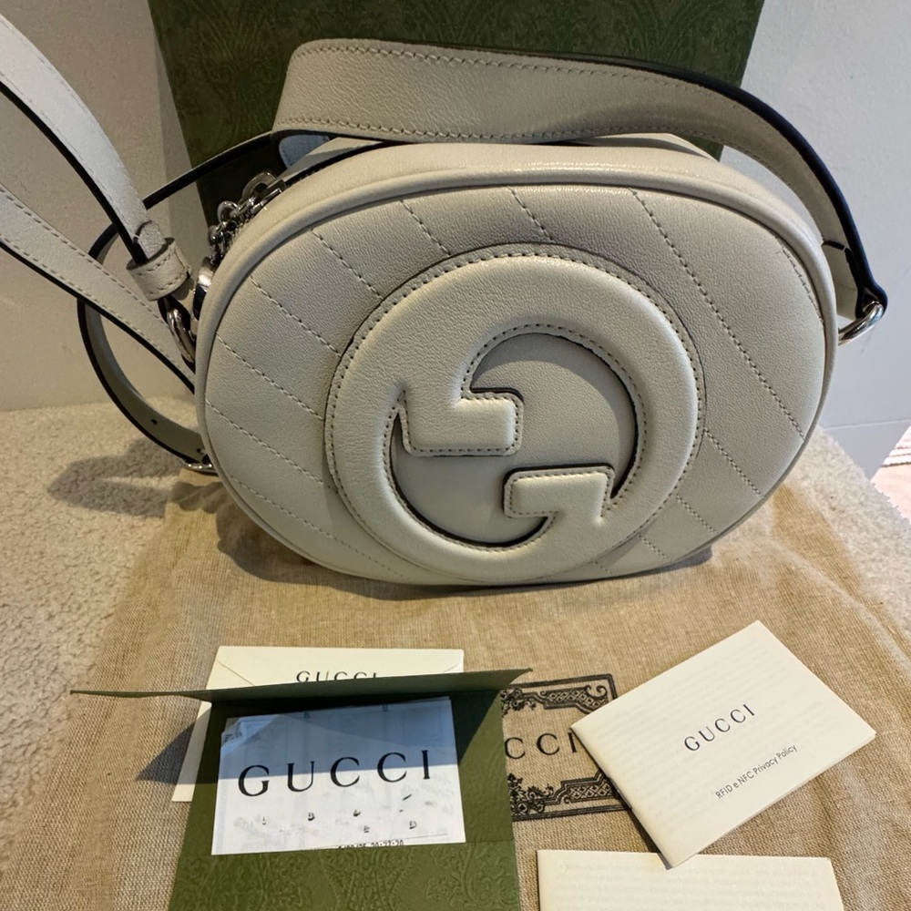 New Gucci Blondie Leather Crossbody Shoulder Bag